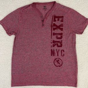 EXPRESS Men’s Red Henley Tee. Size XL